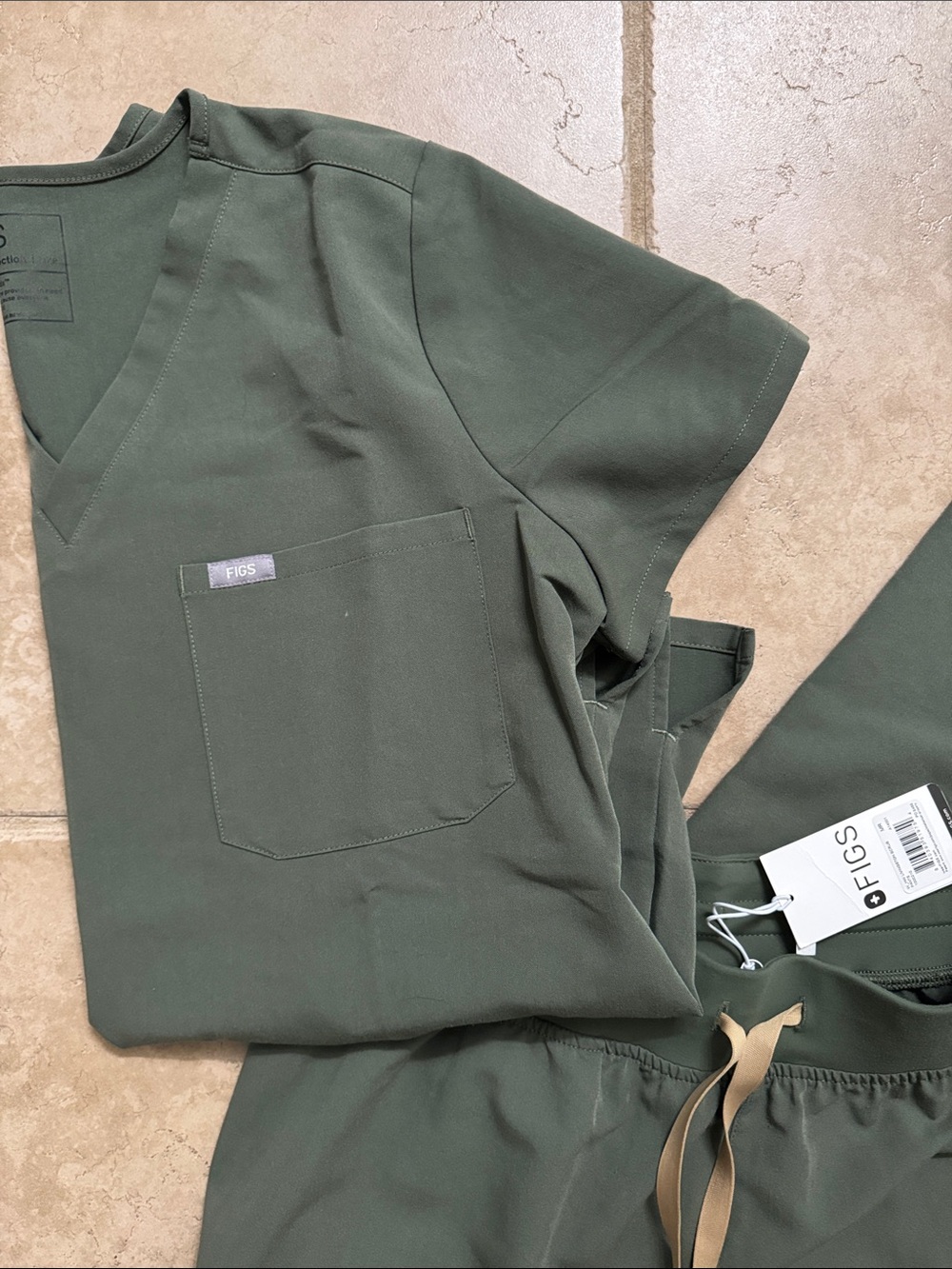 Figs Women's Wide Leg Jumpsuit - Olive Green